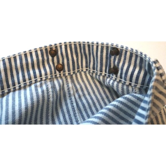 BDG Urban Outfitters Carpenter Pants Stripe Blue White 32 Workwear Vintage - Picture 6 of 11